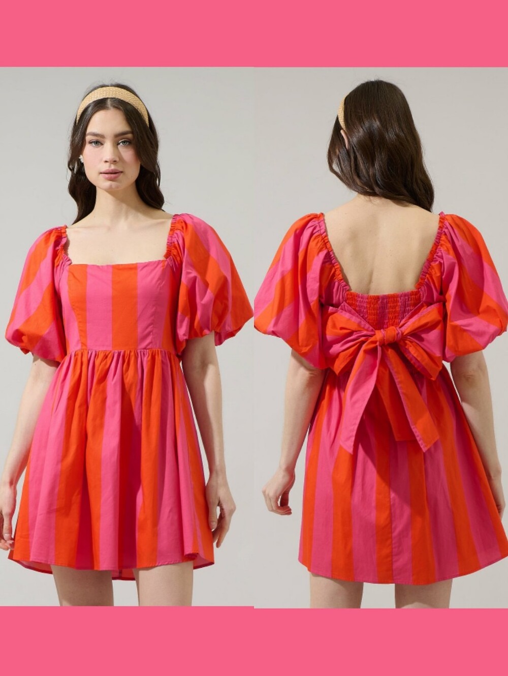 NWT Evy Stripe Marion Babydoll Dress Sugarlips